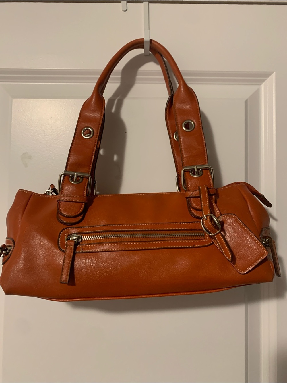 Aldo Orange Double-Handle Shoulder Bag